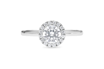 The Marina - Round Brilliant Cut Diamond Halo Cluster Ring