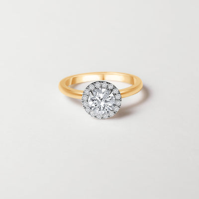 The Marina - Round Brilliant Cut Diamond Halo Cluster Ring