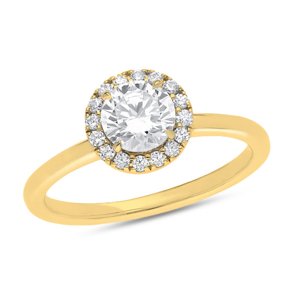 The Marina - Round Brilliant Cut Diamond Halo Cluster Ring