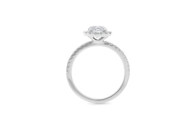 The Giselle - Round Brilliant Cut Halo Cluster Diamond Ring
