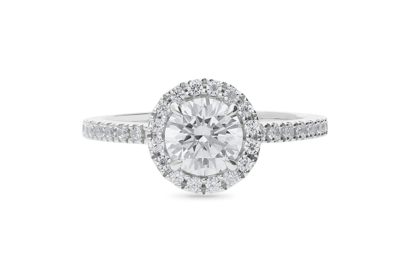 The Giselle - Round Brilliant Cut Halo Cluster Diamond Ring