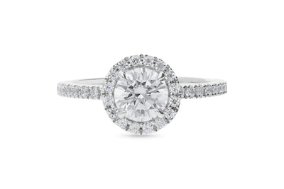 The Giselle - Round Brilliant Cut Halo Cluster Diamond Ring