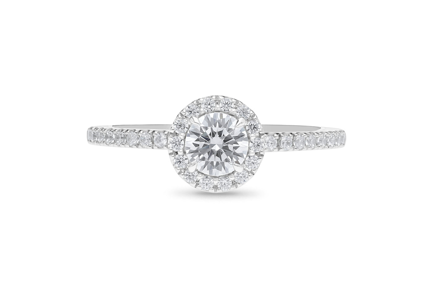 The Joelle - Round Brilliant Cut Halo Cluster Diamond Ring