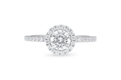 The Hazel - Round Brilliant Cut Halo Cluster Diamond Ring