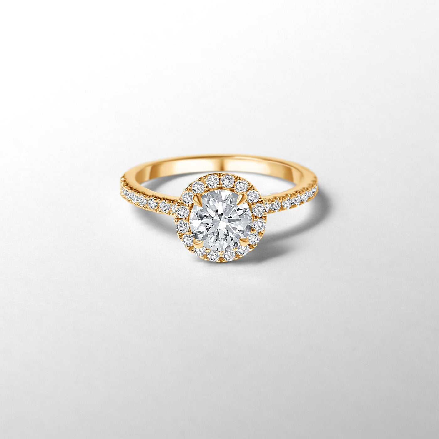 The Giselle - Round Brilliant Cut Halo Cluster Diamond Ring