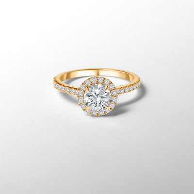 The Giselle - Round Brilliant Cut Halo Cluster Diamond Ring