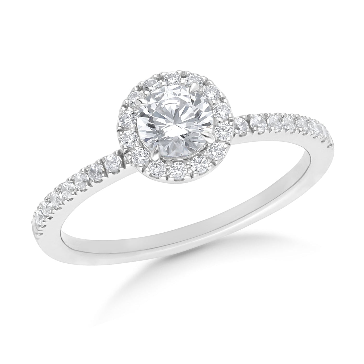 The Joelle - Round Brilliant Cut Halo Cluster Diamond Ring