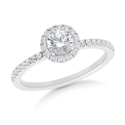 The Joelle - Round Brilliant Cut Halo Cluster Diamond Ring