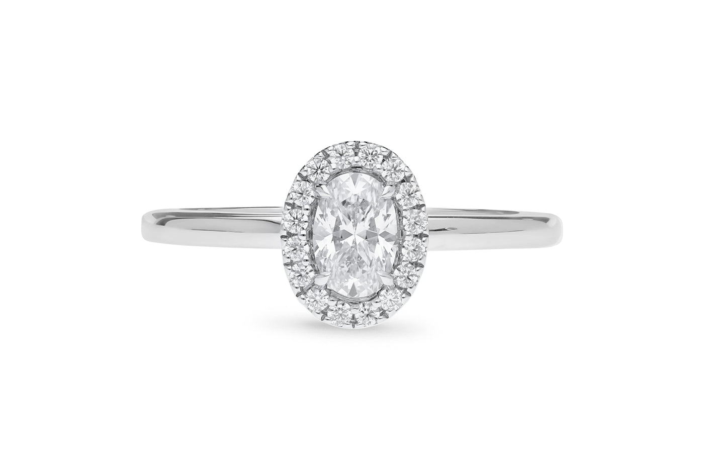 The Uma - Oval Cut Diamond Cluster Ring