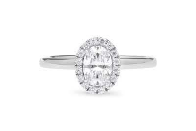 The Talia - Oval Cut Diamond Cluster Ring