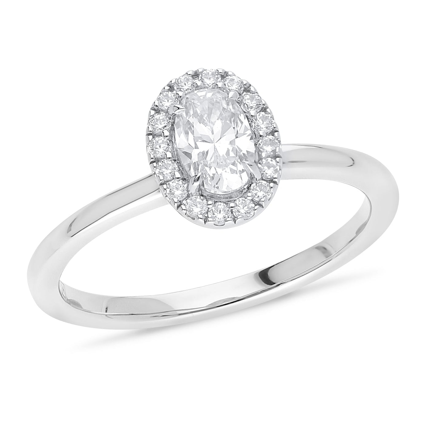 The Uma - Oval Cut Diamond Cluster Ring