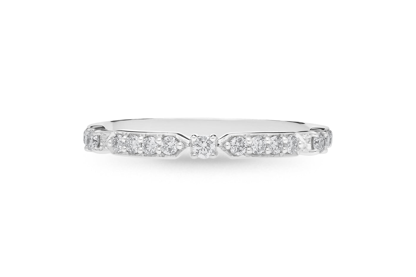 The Jessamine - Round Brilliant Cut Diamond Band Ring