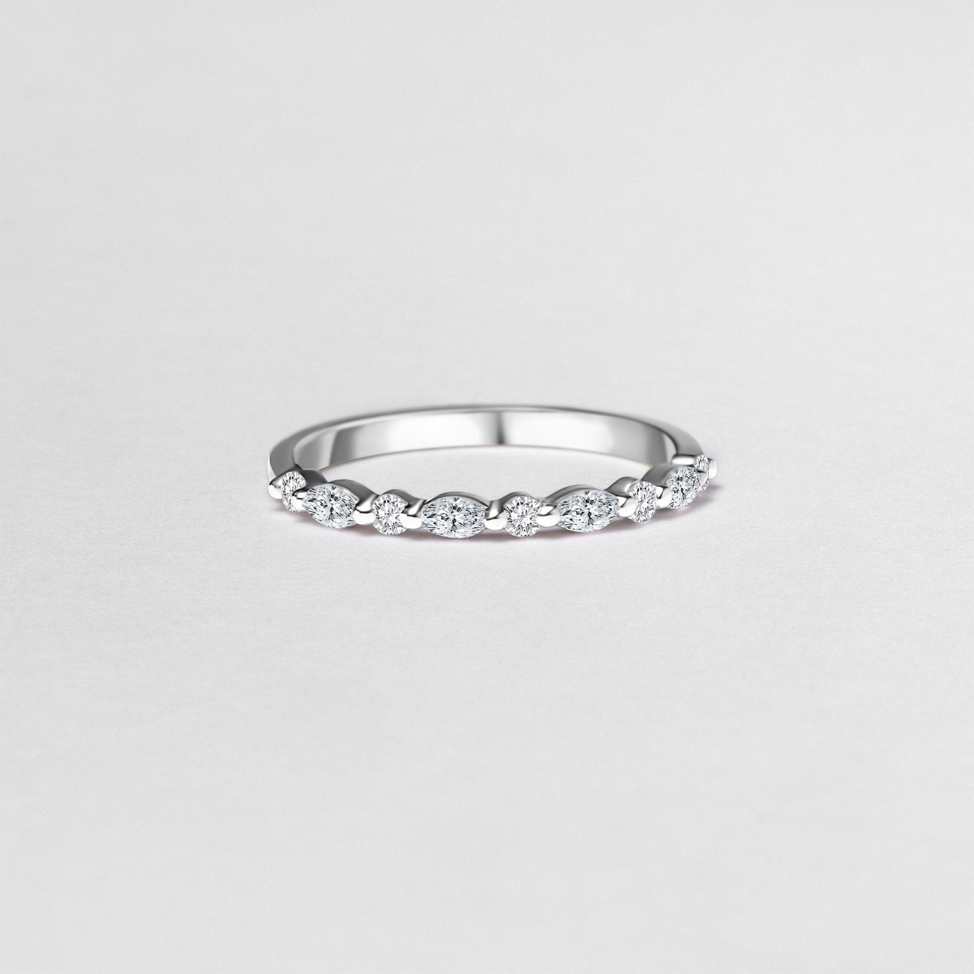 The Beatrice - Round Briiliant & Marquis Cut Diamond Band Ring