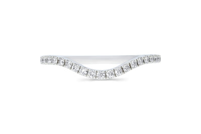 The Winona - Round Brilliant Cut Diamond Curved Band Ring