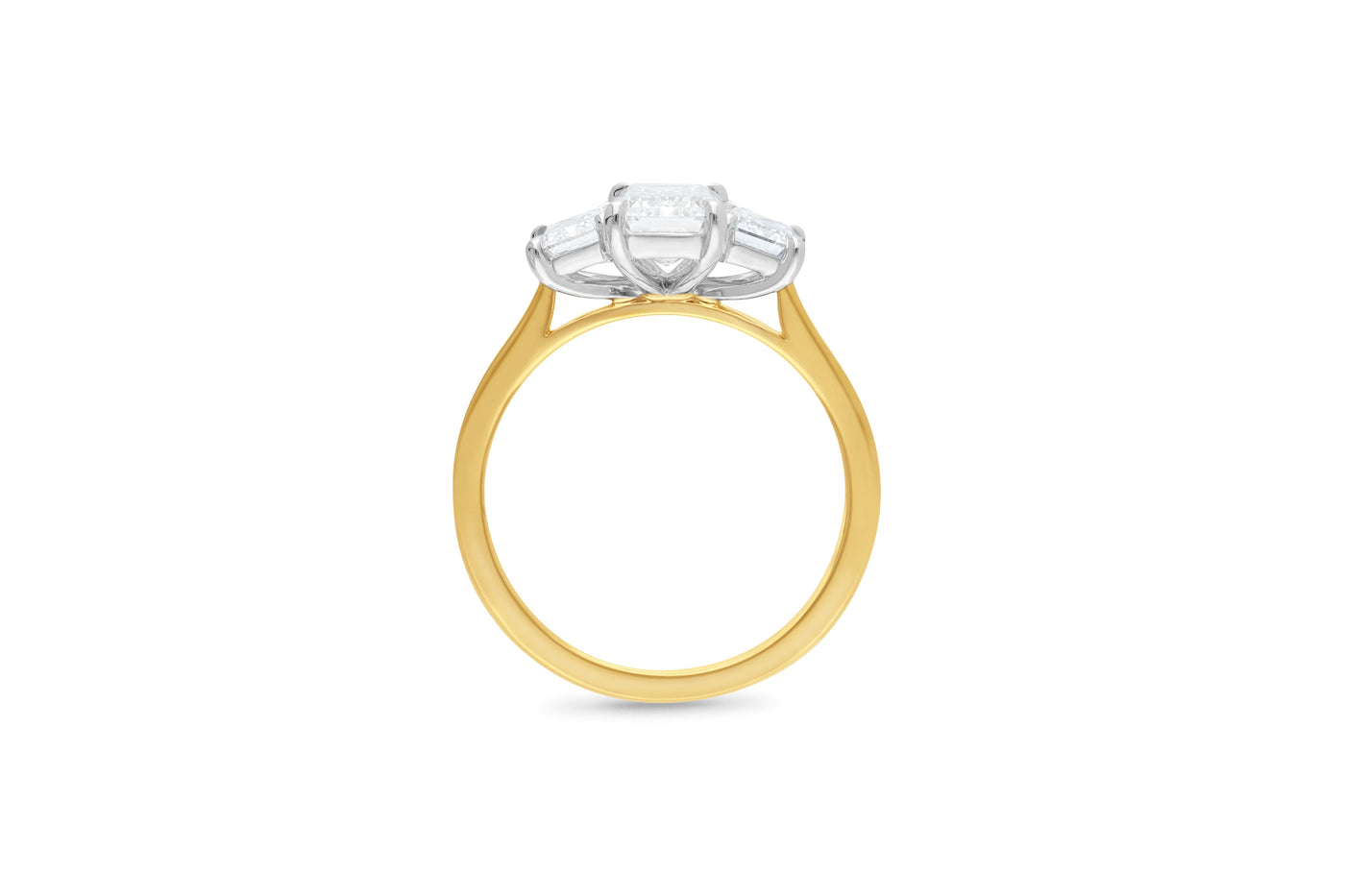 The Delilah - Radiant Cut Diamond Three Stone Ring