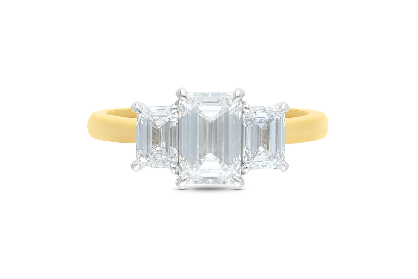 The Delilah - Radiant Cut Diamond Three Stone Ring