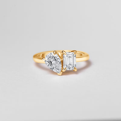 The Aria - Pear & Radiant Cut Toit Et Moi Diamond Ring
