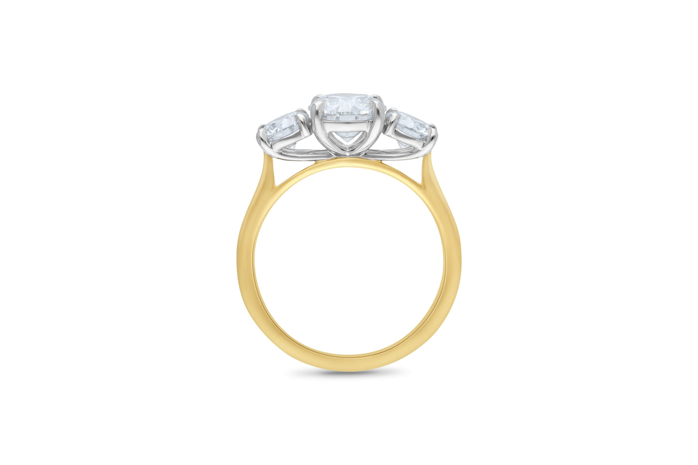 The Ophelia - Round Brilliant Cut Diamond Three Stone Ring