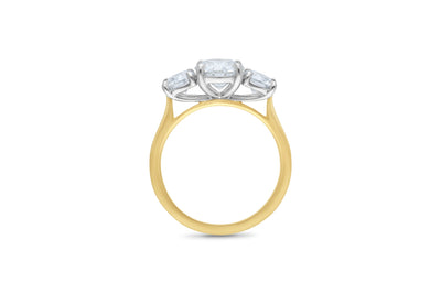 The Ophelia - Round Brilliant Cut Diamond Three Stone Ring