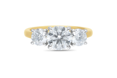 The Ophelia - Round Brilliant Cut Diamond Three Stone Ring