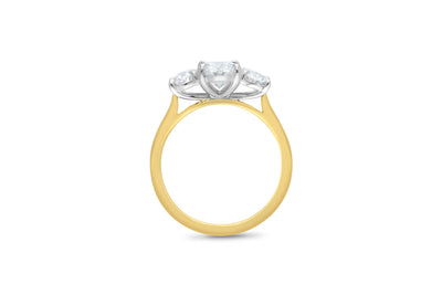 The Zara - Oval Brilliant Cut Diamond Three Stone Ring
