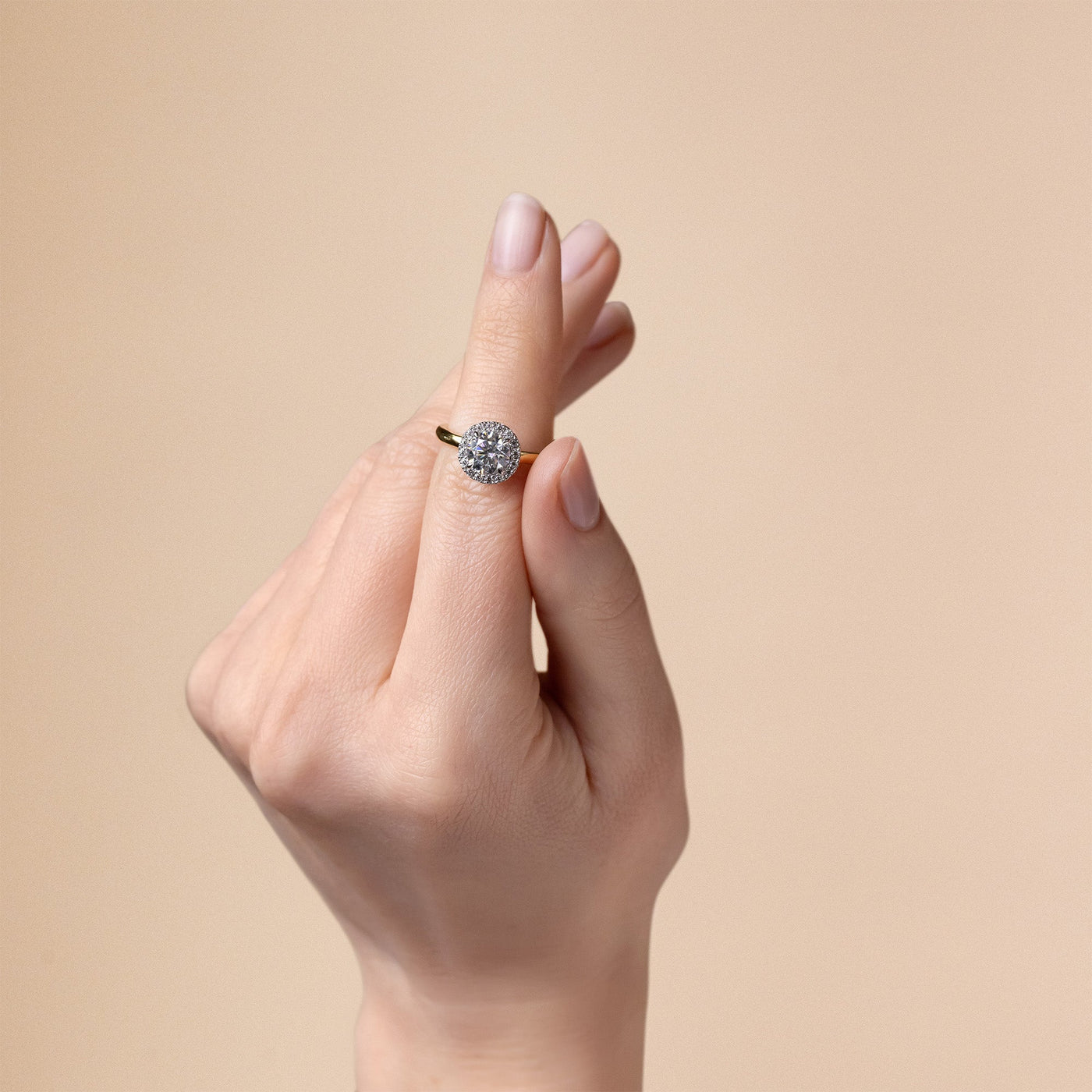 The Marina - Round Brilliant Cut Diamond Halo Cluster Ring
