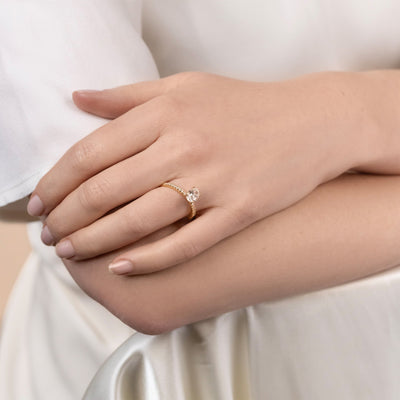 The Olivia - Oval Cut Diamond Ring