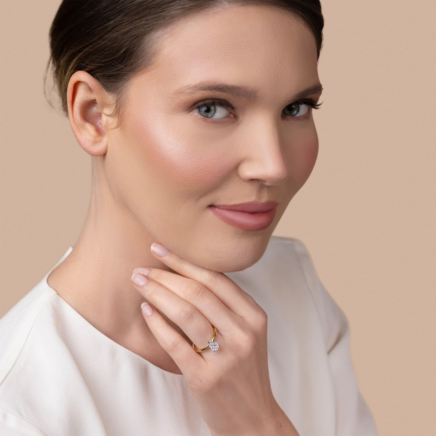 The Freya - Pear Cut Diamond Ring