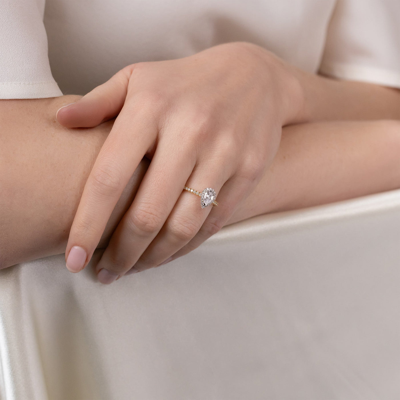 The Mirabelle - Pear Cut Diamond Ring