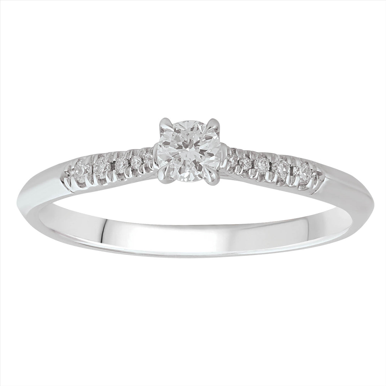 9Ct White Gold 0.20Ct Diamond Engagement Ring