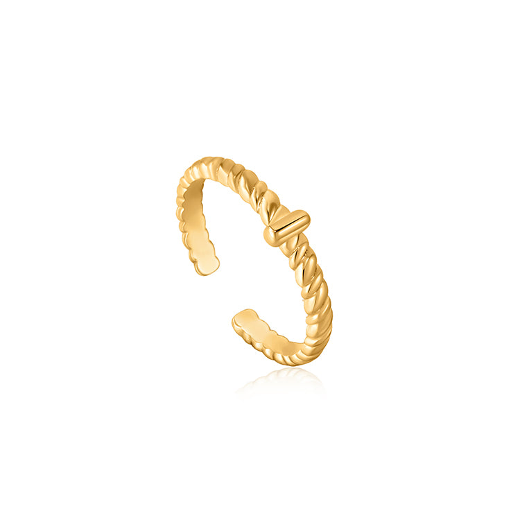 Ania Haie Gold Plated Adjustable Ring