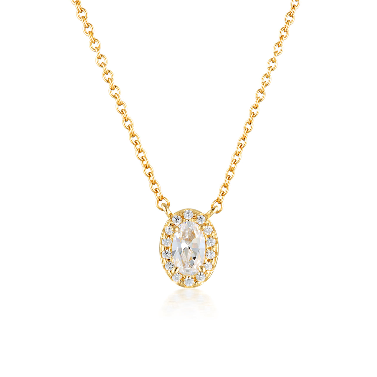 Georgini Aurora Glow Gold Plated Cubic Zirconia Necklace