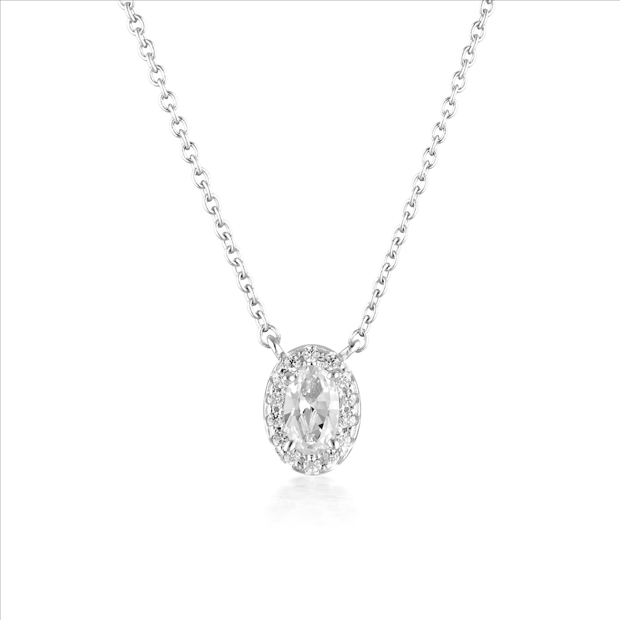 Georgini Aurora Glow Silver Cubic Zirconia Necklet