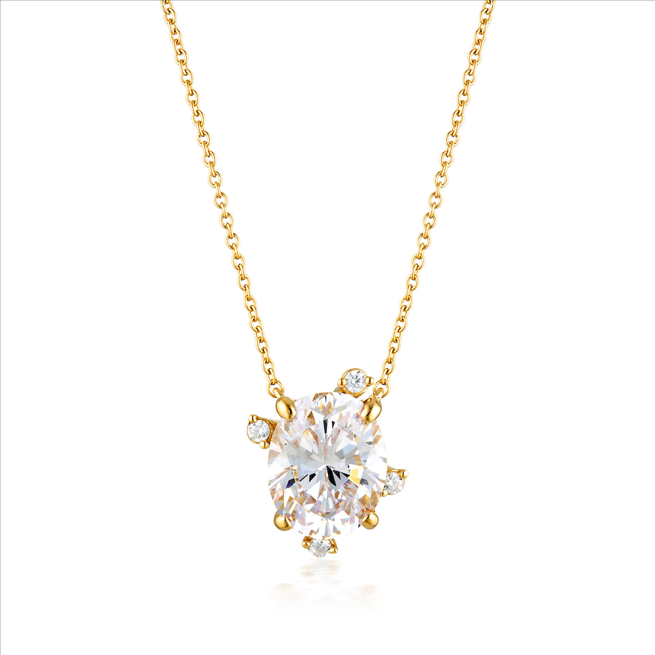 Georgini Gold Plated Cubic Zirconia Necklace