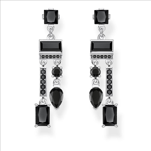 Thomas Sabo Black Cubic Zirconia Chandelier Studs