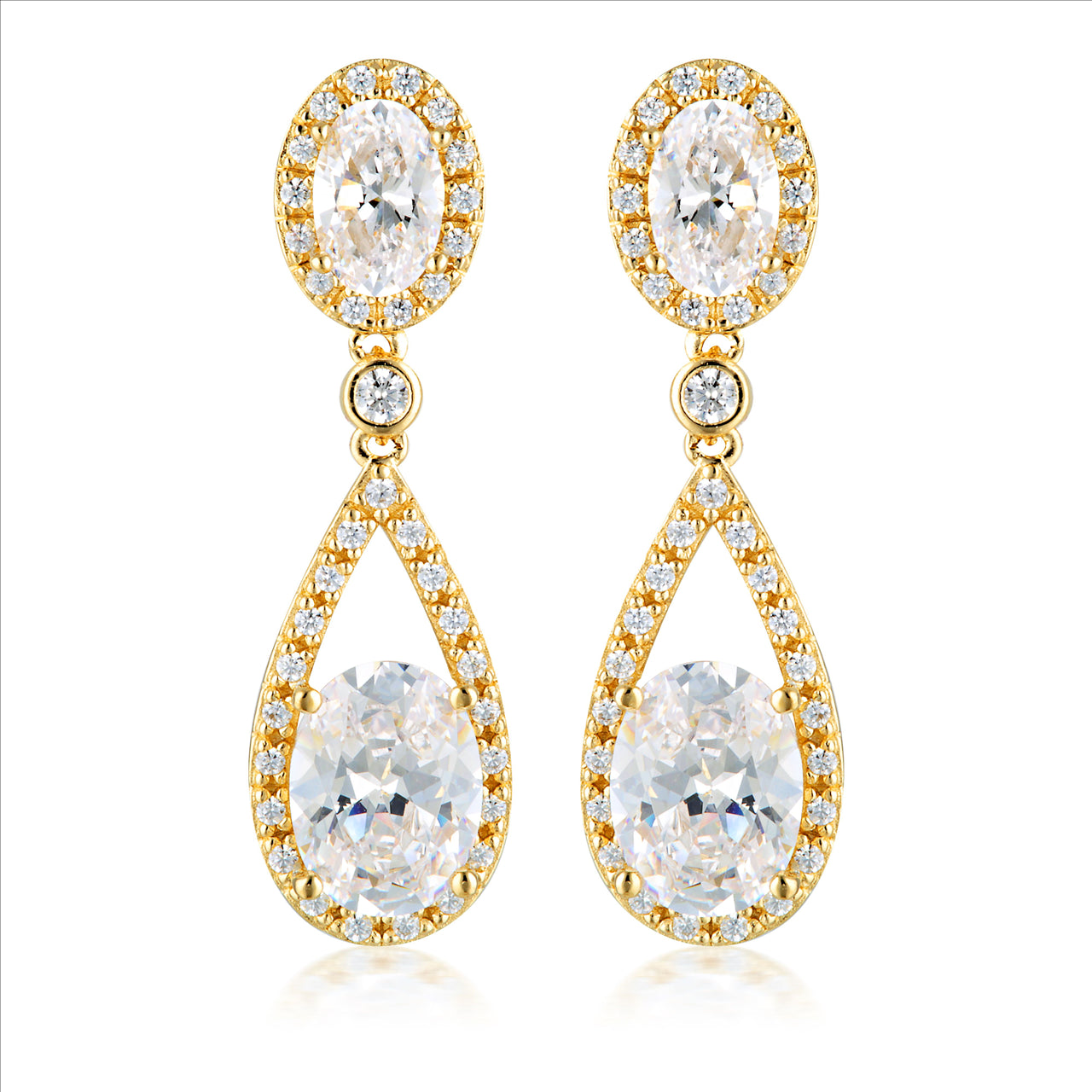 Georgini Aurora Gold Plated Cubic Zirconia Studs